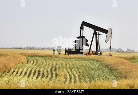 Oil Jack Saskatchewan Banque D'Images