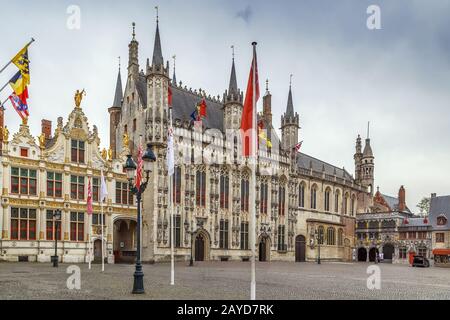 Place Burg à Bruges, Belgique Banque D'Images