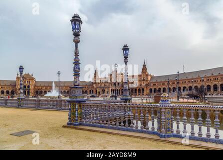 Plaza de España, Séville, Espagne Banque D'Images