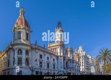 Hôtel de ville de Valence, Espagne Banque D'Images