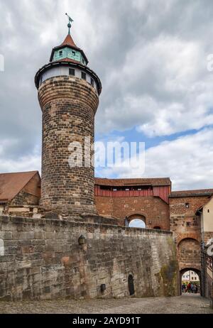 Tour Sinwell, Nuremberg, Allemagne Banque D'Images