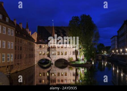 Hôpital du Saint-Esprit, Nuremberg, Allemagne Banque D'Images