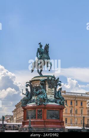 Monument à Nicholas I, Saint-Pétersbourg, Russie Banque D'Images