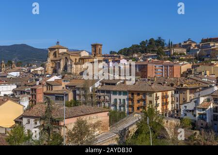 Vue sur Estella, Espagne Banque D'Images