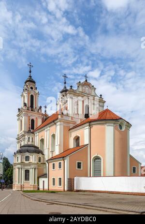 Église de Sainte Catherine, Vilnius, Lituanie Banque D'Images