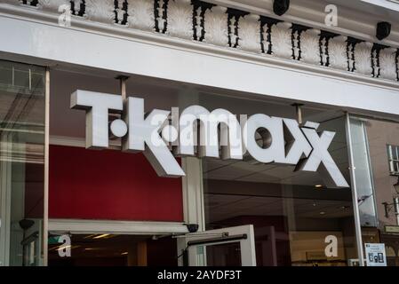 Windsor, Royaume-Uni - 10 février 2020 : magasin TK Max dans la ville de Windsor Banque D'Images