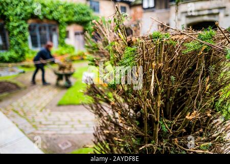 terrain de baddesley clinton maison seigneuriale warwickshire angleterre royaume-uni Banque D'Images