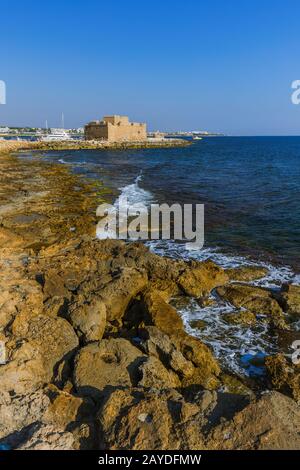 Ancien château historique de Paphos, Chypre Banque D'Images