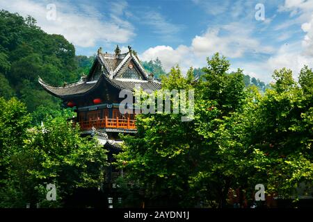 Vieux pavillon chinois traditionnel en Chine Banque D'Images