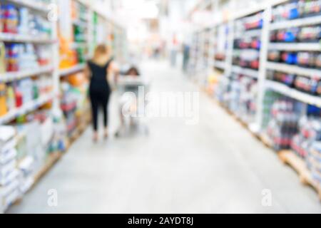 Boutique de marché et intérieur de supermarché Banque D'Images