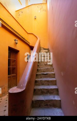 Château de sucre Bolivie Glorieta, escalier Banque D'Images