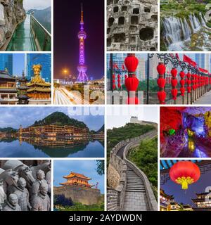 Collage d'images de la Chine (mes photos) Banque D'Images