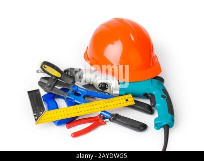 Différents outils de construction Banque D'Images