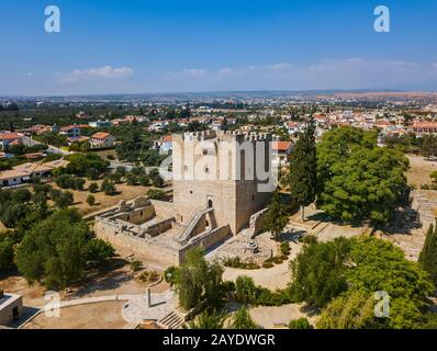 Château de Kolossi - Limassol Chypre - vue aérienne Banque D'Images