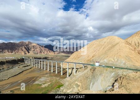 chemin de fer qinghai-tibet de chine Banque D'Images