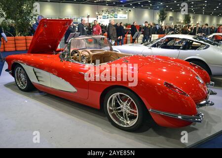 1959 Art Morrison Chevrolet Corvette Au London Classic Car Show, Angleterre, Royaume-Uni Banque D'Images