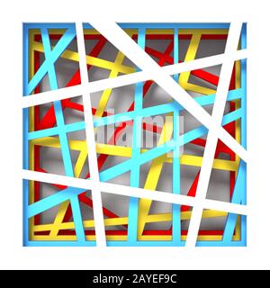 Papier coloré découpés en 3 dimensions Banque D'Images