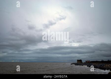 La tour Martello, East Lane, Bawdsey, Suffolk, UK. Banque D'Images