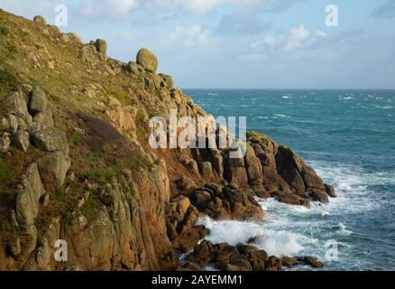 Porthgwarra Cove à West Cornwall Banque D'Images