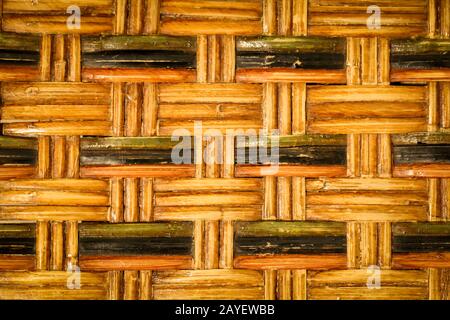 une texture de raffia, de panier ou de roseau tissés Banque D'Images