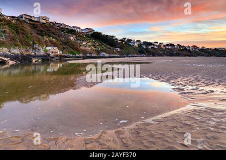 L'estuaire de Gannel, près de Newquay à Cornwall. Banque D'Images