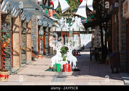 Argentine Cordoba Villa général Belgrano décorations de Noël Banque D'Images