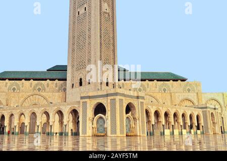 Mosquée Hassan II Casablanca Maroc Banque D'Images