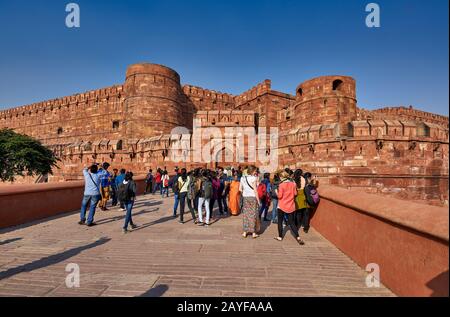 Amar Singh Gate, Agra Red Fort Agra, Uttar Pradesh, Inde Banque D'Images