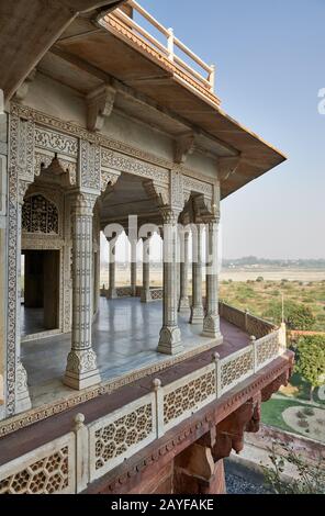 Dôme Musamman Burj, Fort Agra, Agra, Uttar Pradesh, Inde Banque D'Images