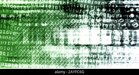 Surcharge de données numériques dans le système informatique Banque D'Images