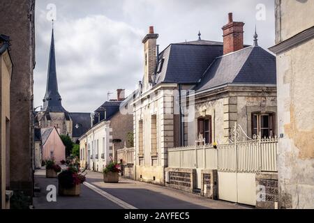 Neuille Pont Pierre, un village de la vallée de la Loire Banque D'Images