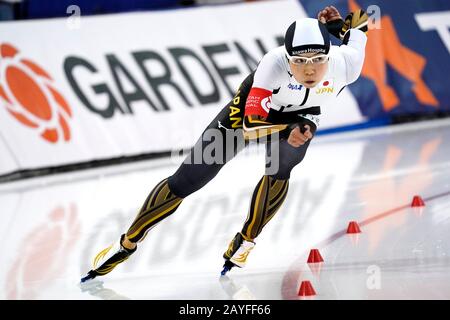 NAO Kodaira (JPN) gagnant 500 mètres lors du mondial de patinage de vitesse sur Distances simples de l'UIP le 14 février 2020 dans l'ovale olympique de Salt Lake City, États-Unis photo par SCS/Soenar Chamod/AFLO (HOLLAND OUT) Banque D'Images