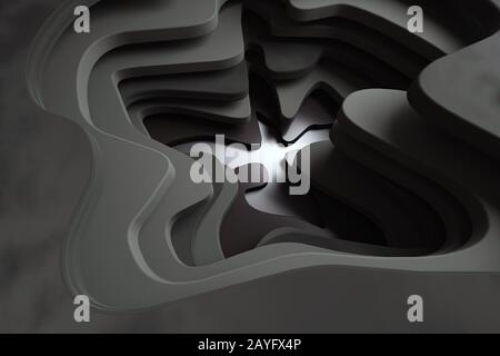 Image abstraite d'un entonnoir multi-étapes sci-fi Banque D'Images