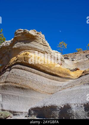 Paysage Lunaire Mont Teide Parc National Tenerife Iles Canaries Espagne Banque D'Images