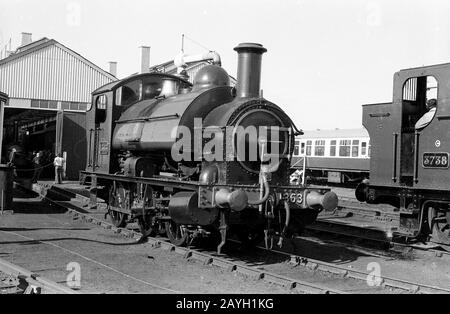 Locomotive à vapeur de classe 1361 du Great Western Railway à Didcot 1969 Banque D'Images