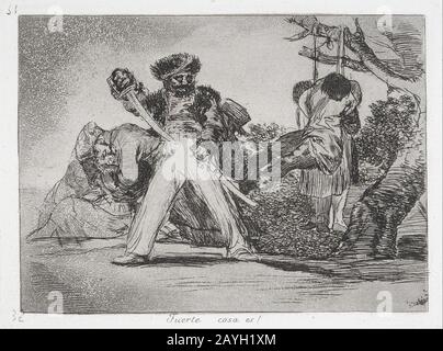 Francisco de Goya - C'est trop! (Fuerte cosa es!) de la série Les désastres de la guerre (Los Desastres de la Guerra... Banque D'Images