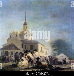 Francisco de Goya y Lucientes - pèlerinage à l'Église de San Isidro Banque D'Images