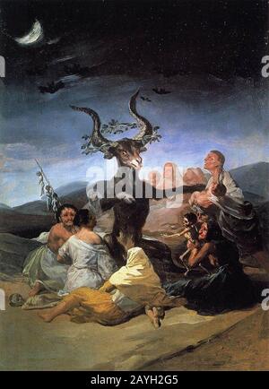 Francisco de Goya y Lucientes - Sabbat des sorcières Banque D'Images