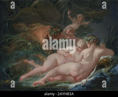 François Boucher - Pan Et Syrinx, 1759. Banque D'Images