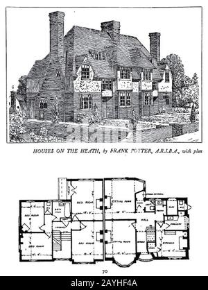 Frank J. Potter design pour Hampstead Garden Suburn maisons. Banque D'Images