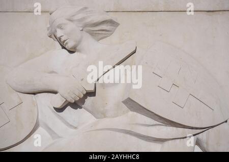 Monument aux victimes des filles du fort de Montluc (1944), Parc du fort de Bron, Bron, France Banque D'Images