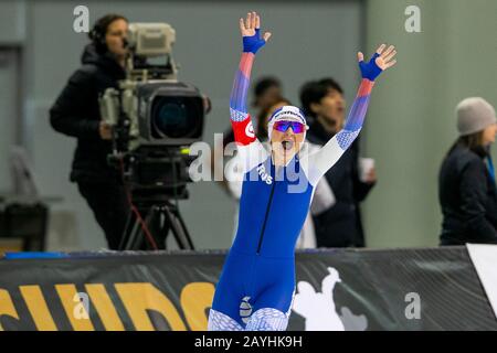 Salt Lake City, États-Unis. 15 février 2020. Championnats Du Monde De Patinage De Vitesse Sur Une Distance. Crédit: Pro Shots/Alay Live News Banque D'Images