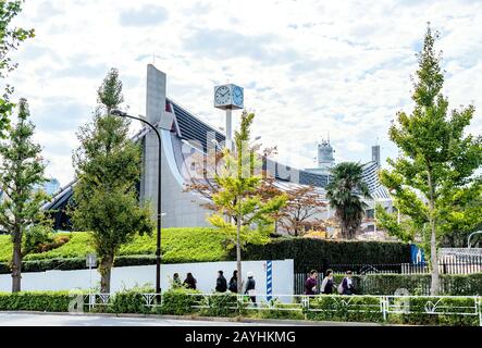 Kenzo Tange Yoyogi Gymnase national Japon Tokyo Jeux Olympiques 2020 lieu Banque D'Images