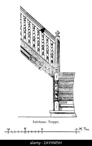 Francfort-Sur-Le-Main-Roemer-Salzhaus-Treppe. Banque D'Images