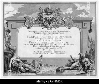 Francfort-Sur-Le-Main-Salomon Kleiner-Dfffm-000b-Widmungsblatt. Banque D'Images