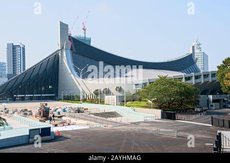 Kenzo Tange Yoyogi Gymnase national Japon Tokyo Jeux Olympiques 2020 lieu Banque D'Images