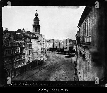 Francfort-Sur-Le-Main-William Henry Fox Talbot-Zeil À Richtung Hauptwache-1846. Banque D'Images