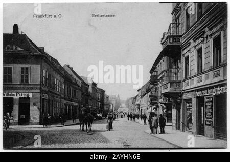 Frankfurt Oder Breite Straße 1905. Banque D'Images