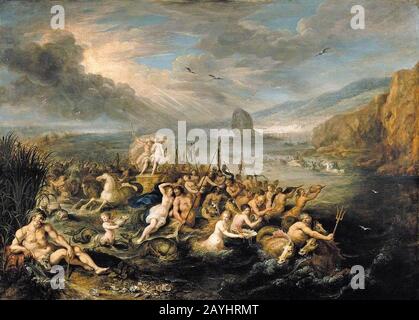 Frans Francken (II) - le triomphe de Neptune et Amphitrite Banque D'Images