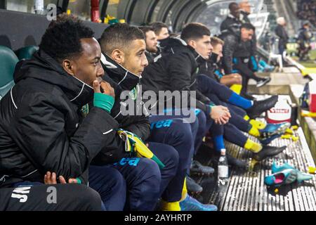 Den Haag, Pays-Bas. 15 février 2020. Den HAAG, 15-02-2020, car Jeans Stadion, football néerlandais, Eredivisie, saison 2019/2020. Joueurs ADO sur le banc pendant le match ADO vs PSV Credit: Pro Shots/Alay Live News Banque D'Images